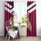 Custom Queensland Rugby Window Curtain Maroons Cane Toad Origin Sporty