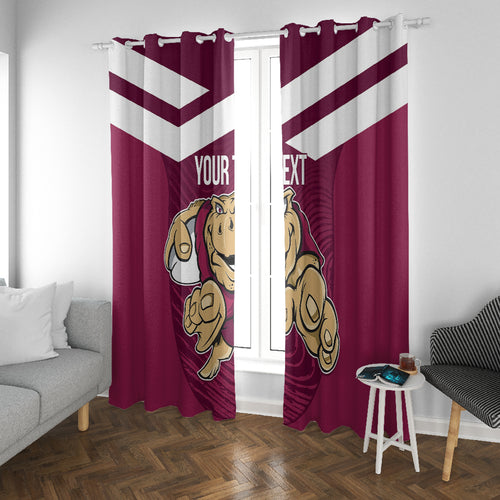 Custom Queensland Rugby Window Curtain Maroons Cane Toad Origin Sporty