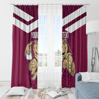 Custom Queensland Rugby Window Curtain Maroons Cane Toad Origin Sporty