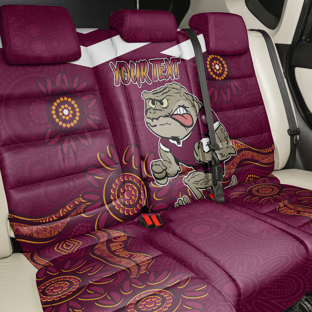 Custom QLD Maroons Cane Toad Blooded Aboriginal Inspired Back Car Seat Cover