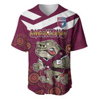 Custom QLD Maroons Cane Toad Blooded Aboriginal Inspired Baseball Jersey
