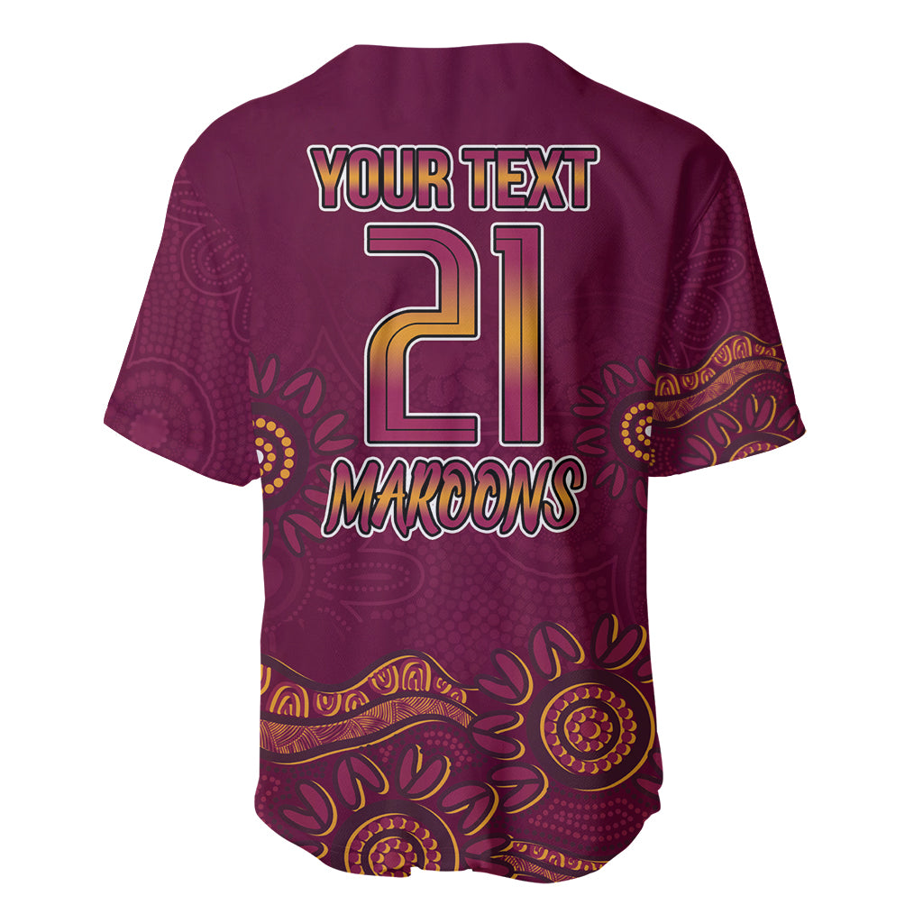 Custom QLD Maroons Cane Toad Blooded Aboriginal Inspired Baseball Jersey