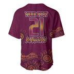 Custom QLD Maroons Cane Toad Blooded Aboriginal Inspired Baseball Jersey