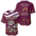 Custom QLD Maroons Cane Toad Blooded Aboriginal Inspired Baseball Jersey