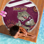 Custom QLD Maroons Cane Toad Blooded Aboriginal Inspired Beach Blanket