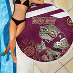 Custom QLD Maroons Cane Toad Blooded Aboriginal Inspired Beach Blanket