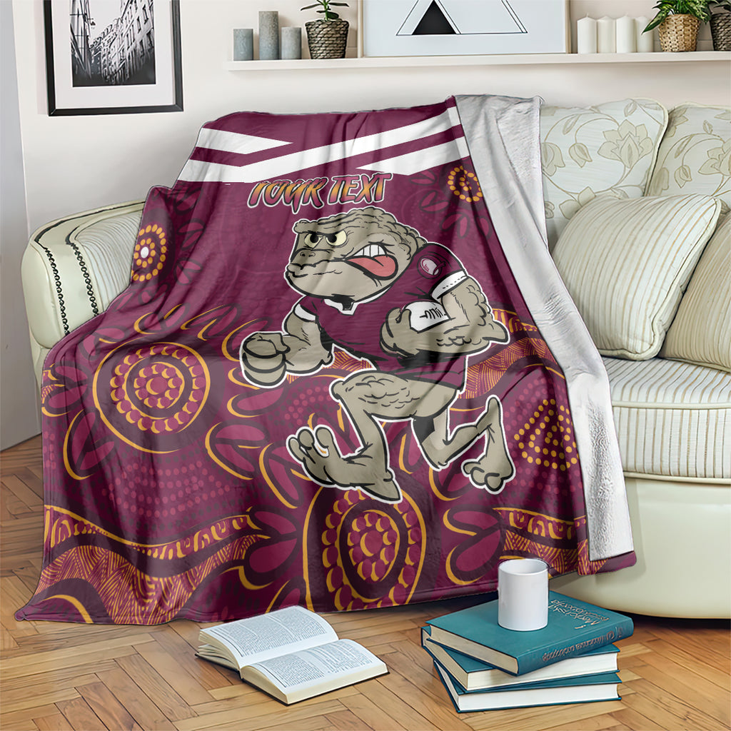 Custom QLD Maroons Cane Toad Blooded Aboriginal Inspired Blanket