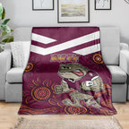 Custom QLD Maroons Cane Toad Blooded Aboriginal Inspired Blanket