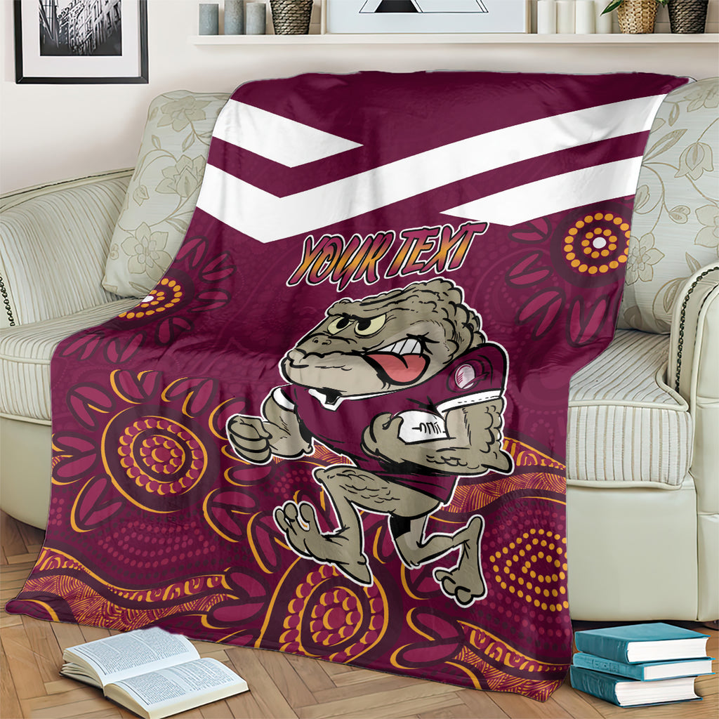 Custom QLD Maroons Cane Toad Blooded Aboriginal Inspired Blanket