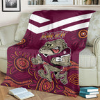 Custom QLD Maroons Cane Toad Blooded Aboriginal Inspired Blanket
