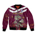 Custom QLD Maroons Cane Toad Blooded Aboriginal Inspired Bomber Jacket