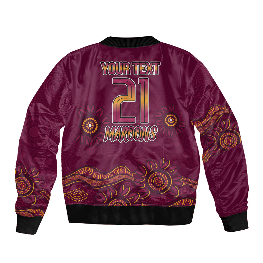 Custom QLD Maroons Cane Toad Blooded Aboriginal Inspired Bomber Jacket