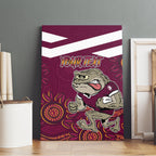 Custom QLD Maroons Cane Toad Blooded Aboriginal Inspired Canvas Wall Art