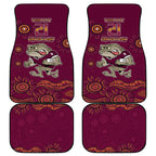 Custom QLD Maroons Cane Toad Blooded Aboriginal Inspired Car Mats
