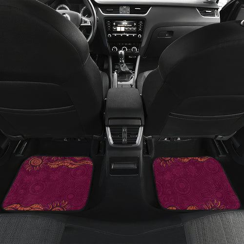 Custom QLD Maroons Cane Toad Blooded Aboriginal Inspired Car Mats
