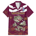 Custom QLD Maroons Cane Toad Blooded Aboriginal Inspired Family Matching Mermaid Dress and Hawaiian Shirt