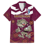 Custom QLD Maroons Cane Toad Blooded Aboriginal Inspired Family Matching Mermaid Dress and Hawaiian Shirt