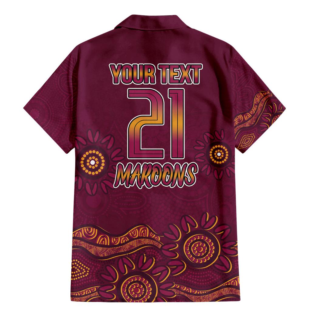 Custom QLD Maroons Cane Toad Blooded Aboriginal Inspired Family Matching Mermaid Dress and Hawaiian Shirt