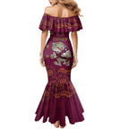 Custom QLD Maroons Cane Toad Blooded Aboriginal Inspired Family Matching Mermaid Dress and Hawaiian Shirt