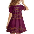 Custom QLD Maroons Cane Toad Blooded Aboriginal Inspired Family Matching Off Shoulder Short Dress and Hawaiian Shirt
