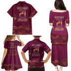 Custom QLD Maroons Cane Toad Blooded Aboriginal Inspired Family Matching Puletasi and Hawaiian Shirt