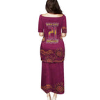 Custom QLD Maroons Cane Toad Blooded Aboriginal Inspired Family Matching Puletasi and Hawaiian Shirt