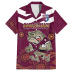 Custom QLD Maroons Cane Toad Blooded Aboriginal Inspired Family Matching Tank Maxi Dress and Hawaiian Shirt