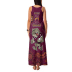 Custom QLD Maroons Cane Toad Blooded Aboriginal Inspired Family Matching Tank Maxi Dress and Hawaiian Shirt