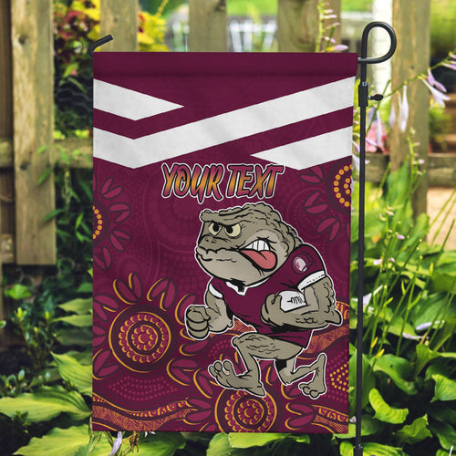 Custom QLD Maroons Cane Toad Blooded Aboriginal Inspired Garden Flag