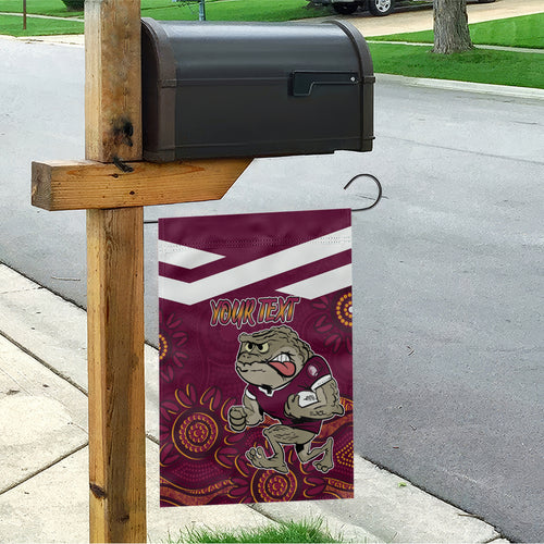 Custom QLD Maroons Cane Toad Blooded Aboriginal Inspired Garden Flag