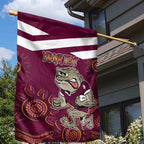 Custom QLD Maroons Cane Toad Blooded Aboriginal Inspired Garden Flag