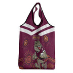 Custom QLD Maroons Cane Toad Blooded Aboriginal Inspired Grocery Bag