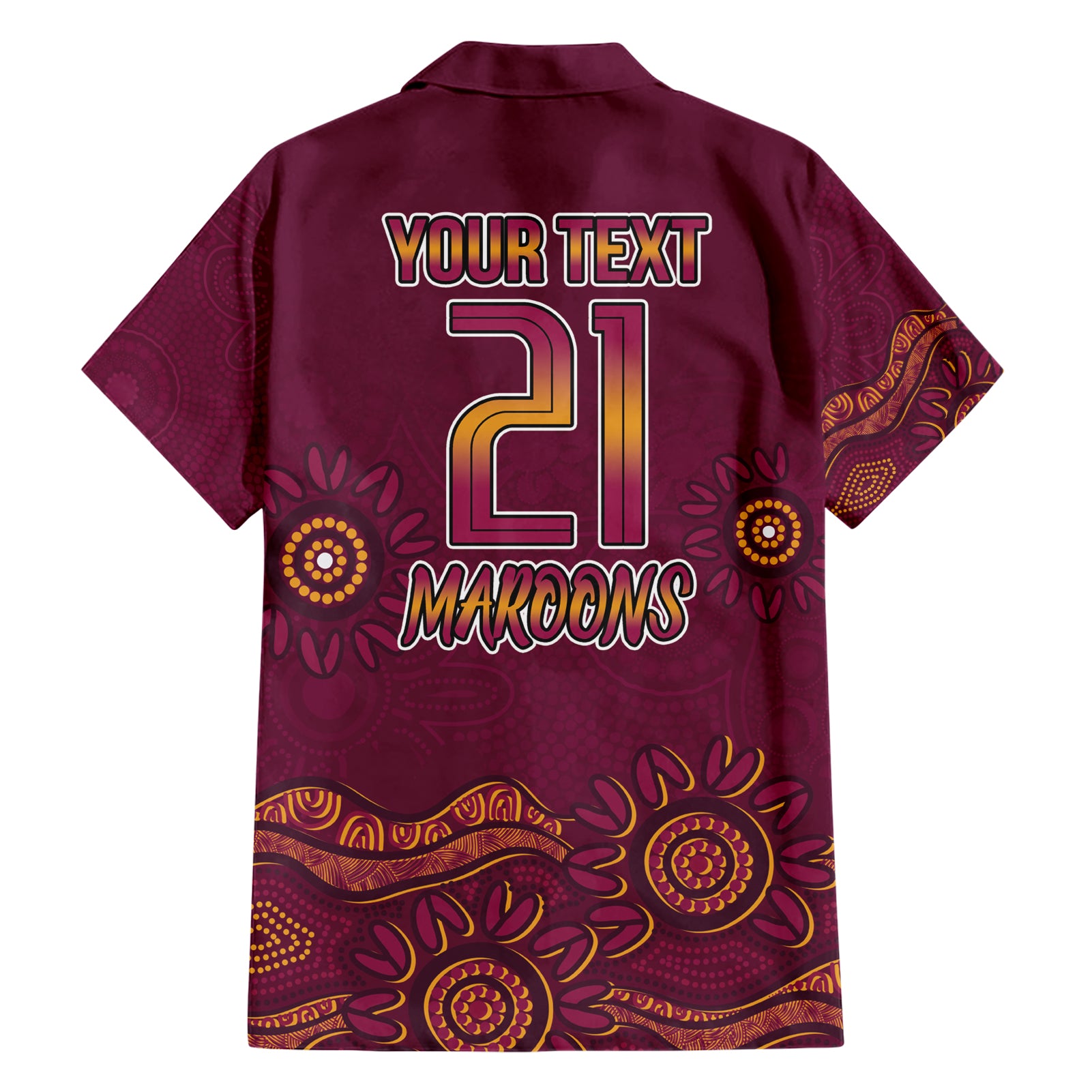 Custom QLD Maroons Cane Toad Blooded Aboriginal Inspired Hawaiian Shirt