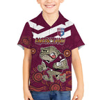 Custom QLD Maroons Cane Toad Blooded Aboriginal Inspired Hawaiian Shirt
