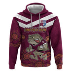 Custom QLD Maroons Cane Toad Blooded Aboriginal Inspired Hoodie