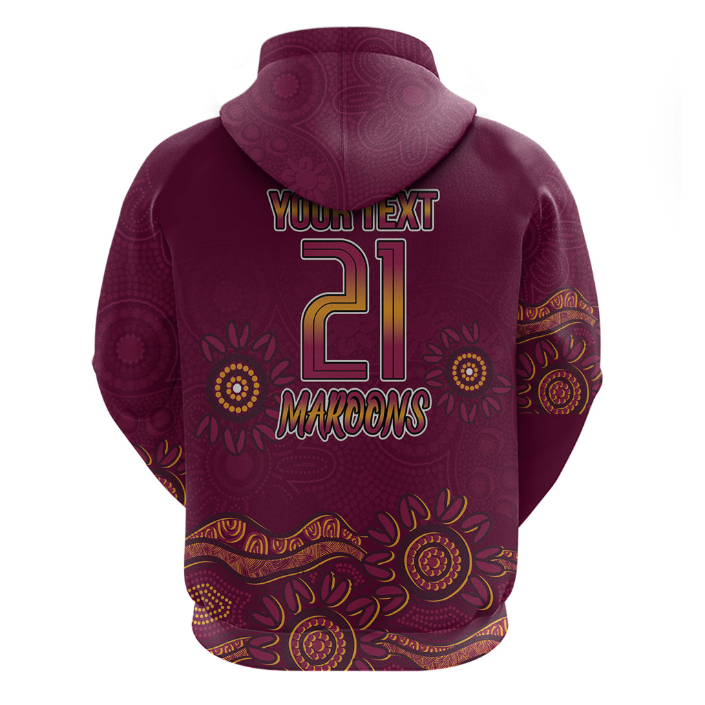 Custom QLD Maroons Cane Toad Blooded Aboriginal Inspired Hoodie