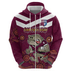 Custom QLD Maroons Cane Toad Blooded Aboriginal Inspired Hoodie