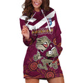 Custom QLD Maroons Cane Toad Blooded Aboriginal Inspired Hoodie Dress
