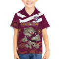 Custom QLD Maroons Cane Toad Blooded Aboriginal Inspired Kid Hawaiian Shirt