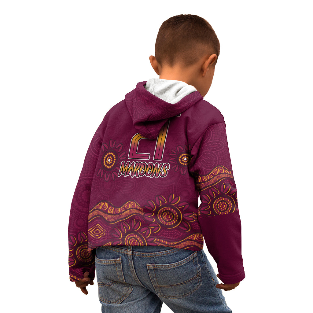 Custom QLD Maroons Cane Toad Blooded Aboriginal Inspired Kid Hoodie