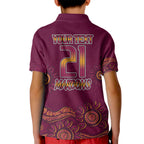 Custom QLD Maroons Cane Toad Blooded Aboriginal Inspired Kid Polo Shirt