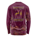Custom QLD Maroons Cane Toad Blooded Aboriginal Inspired Long Sleeve Shirt
