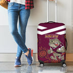 Custom QLD Maroons Cane Toad Blooded Aboriginal Inspired Luggage Cover