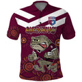 Custom QLD Maroons Cane Toad Blooded Aboriginal Inspired Polo Shirt