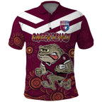 Custom QLD Maroons Cane Toad Blooded Aboriginal Inspired Polo Shirt