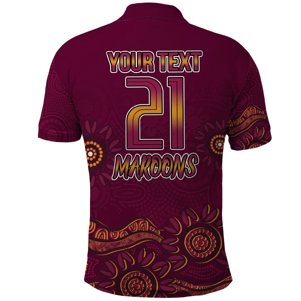 Custom QLD Maroons Cane Toad Blooded Aboriginal Inspired Polo Shirt