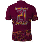 Custom QLD Maroons Cane Toad Blooded Aboriginal Inspired Polo Shirt