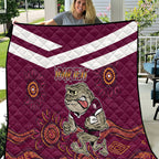 Custom QLD Maroons Cane Toad Blooded Aboriginal Inspired Quilt