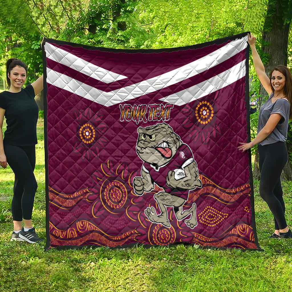 Custom QLD Maroons Cane Toad Blooded Aboriginal Inspired Quilt