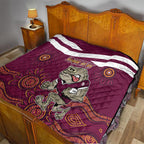 Custom QLD Maroons Cane Toad Blooded Aboriginal Inspired Quilt